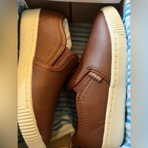 Carter’s Ricky Slip-On Shoes With Faux Upper Leather Brown Toddler Boys Size 11